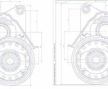 Чертеж Чертежи ведущих мостов и задних редукторов