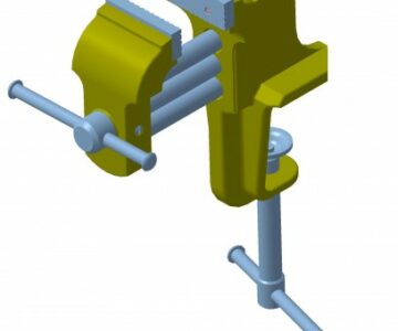 3D модель Тиски слесарные настольные 3D