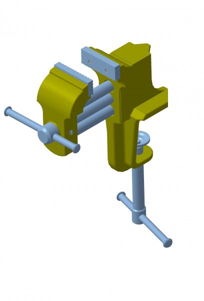 3D модель Тиски слесарные настольные 3D