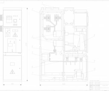 Чертеж Чертеж ячейки комплектного распределительного устройства