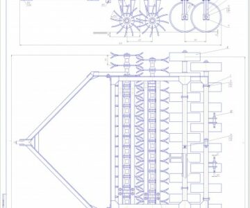 Чертеж культиватор-рыхлитель