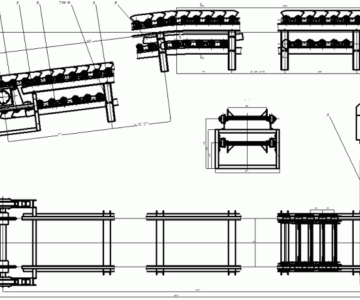 Чертеж Чертёж натяжной станции и пластинчатого конвейера