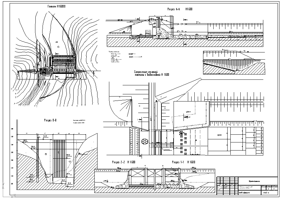 Чертеж Чертеж водосборной плотины