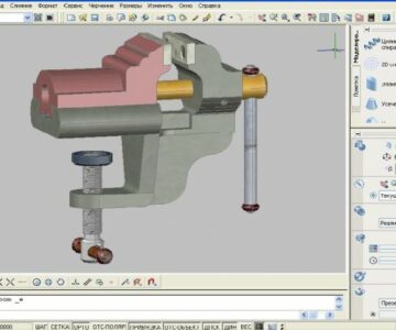 3D модель Тиски слесарные 3D