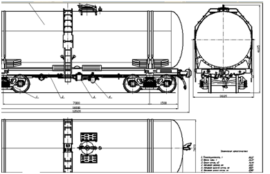 Чертеж Циcтерна для светлых нефтепродуктов
