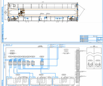Чертеж Схема электрическая крана мостового. Сборочный чертеж.