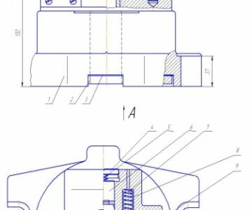 Чертеж Тиски  для нарезания резьбы