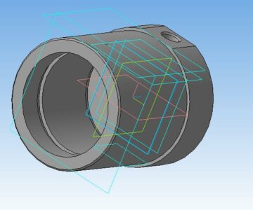 3D модель Чертеж корпуса гидроцилиндра 3D