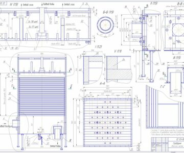 Чертеж Чертёж градирни (дегазатора)