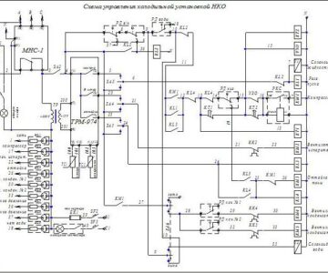 Чертеж Схема управления холодильной установкой