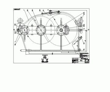 Чертеж Двухступенчатый цилиндрический несоосный редуктор