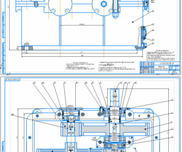 Чертеж Чертеж двухступенчатого редуктора u=12,7