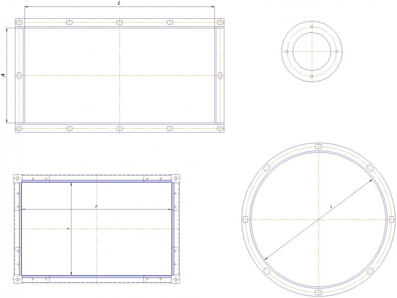 Чертеж Чертежи фланцев воздуховодов