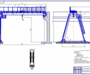 Чертеж Козловой кран грузоподъемностью 12,5 т