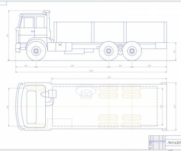 Чертеж Чертеж автомобиля МАЗ-6303