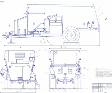 Чертеж Механизация раздачи кормов на МТФ ИСРК-12Ф "Хозяин"