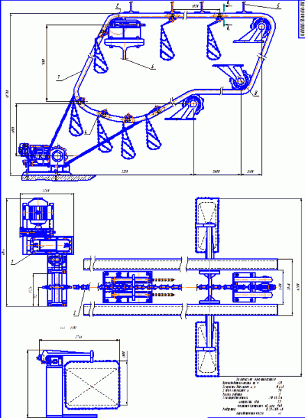 Чертеж Чертеж подвесного конвейера