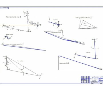 Чертеж Силовой расчет механизма