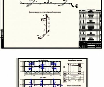 Чертеж система ХВС и канализации жилого дома (учебный проект)