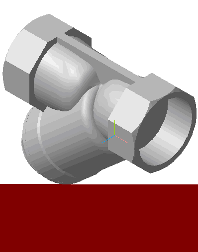 3D модель 3D Фильтр сетчатый Y-образный