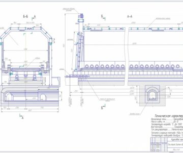 Чертеж Камерная печь с выкатным подом