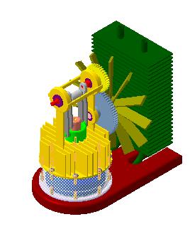 3D модель Процессорный кулер - двигатель Стирлинга