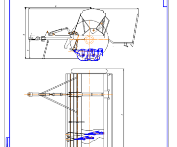 Чертеж Общий вид сеялки КЗС