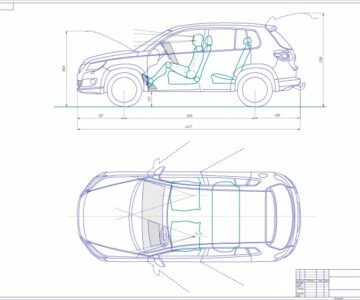 Чертеж Volkswagen Tiguan