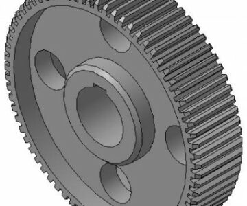 Чертеж чертеж зубчатого колеса 3D