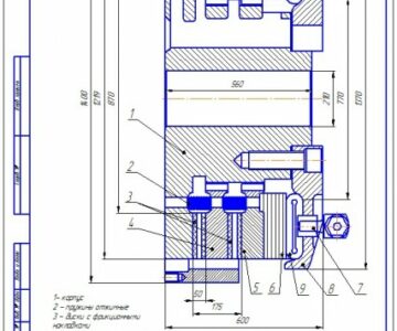 Чертеж Чертеж  муфты сцепления осевого типа АТД-148