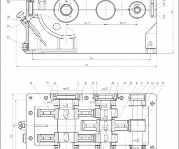 Чертеж Чертеж двухступенчатого редуктора u=7.875
