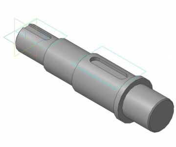 3D модель чертеж тихоходного вала редуктора 3D