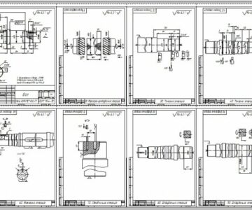 Чертеж Вал с операциями обработки