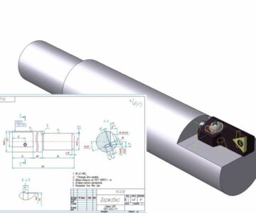 3D модель Чертежи и 3D модели Державка резца STFCR 12CA-16-M для токарного станка