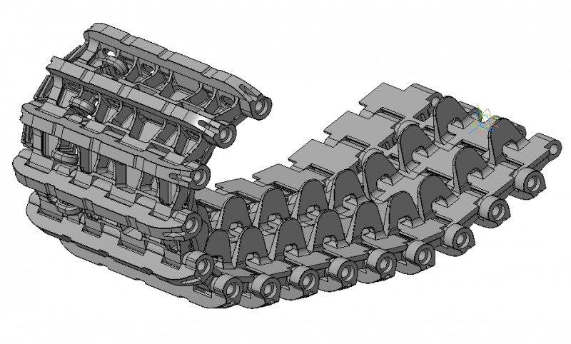 3D модель 3D модель звена гусеницы танка Pz. Kpfw.VI Tiger Ausf.H1