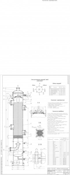 Чертеж Чертёж абсорбционной колонны D=3800 CБ