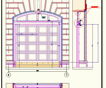 Чертеж Чертеж отделки гаражных ворот