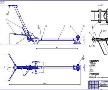 Чертеж Подкатной домкрат Сборочный чертеж