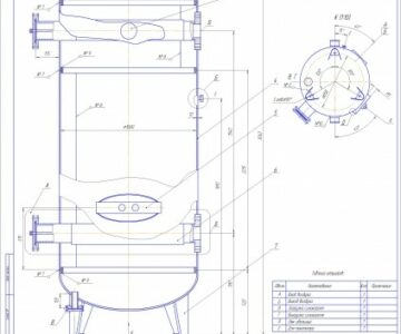 Чертеж Чертеж адсорбера вертикального