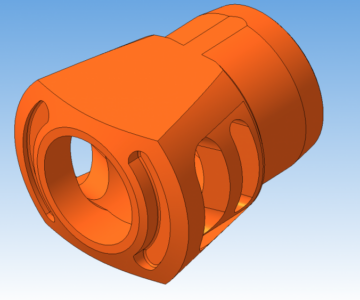 3D модель Дульный тормоз 3D модель