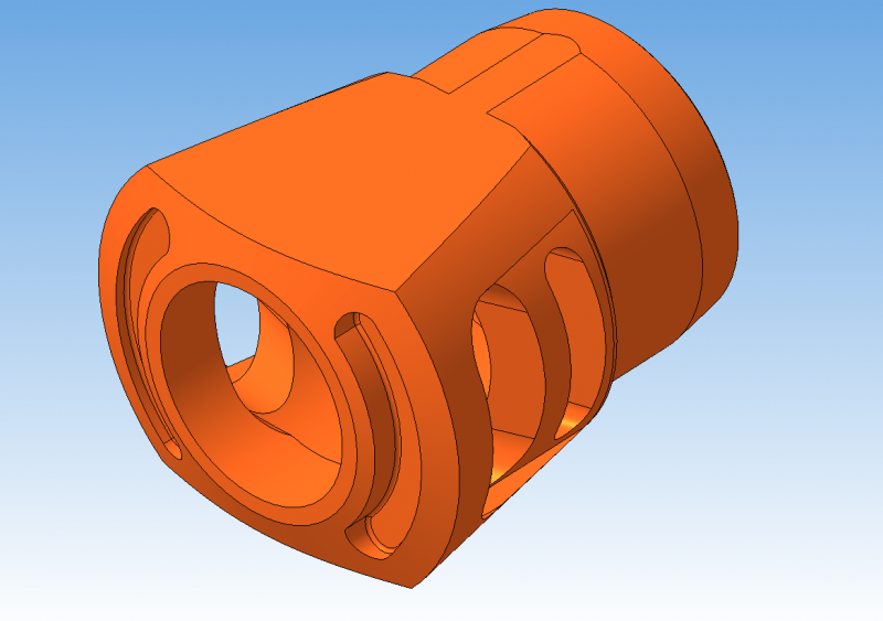 3D модель Дульный тормоз 3D модель