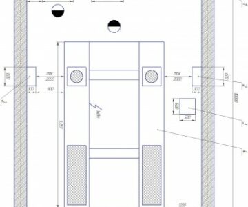 Чертеж Участок регулировки углов установки колес