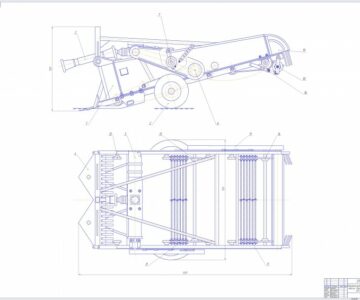 Чертеж Картофелекопатель КТН-2В