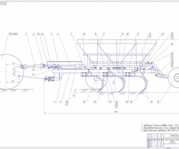 Чертеж Агрегат комбинированный для обработки почвы
