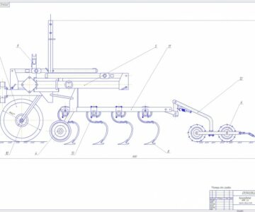 Чертеж Культиватор КМС-5,4