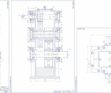 Чертеж Чертеж двухступенчатого редуктора u=15.299