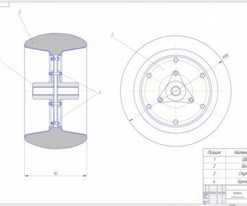 Чертеж Колесо пневматической сеялки