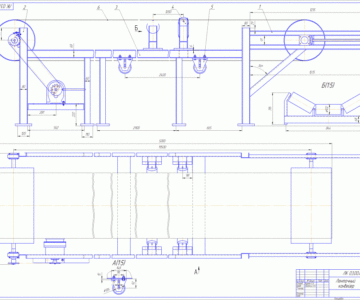 Чертеж Ленточный конвейер (общий вид)