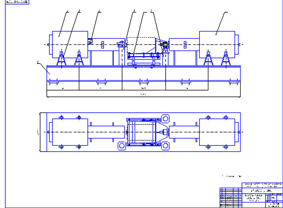 Чертеж Стенд для испытания КПП