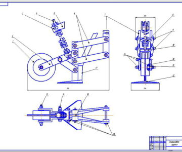 Чертеж Сошниковая группа культиватора